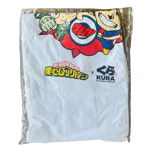 Kura Sushi x My Hero Academia White Special Giveaway T-Shirt size L NEW Sealed - Picture 5 of 5
